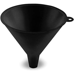 LUMAX LX-1602 Black 16 oz. (480 mL) Plastic Funnel, Flexible