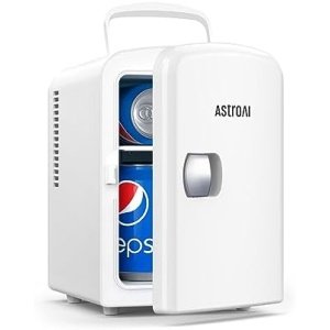 AstroAI Mini Fridge, 4 Liter/6 Can AC/DC Portable Thermoelectric Cooler