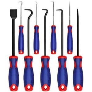 WORKPRO 9Pcs Precision Pick & Hook Set with Scraper, Automotive & Electronic