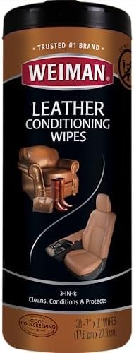 Weiman Leather Cleaner & Conditioner Wipes With UV Protection