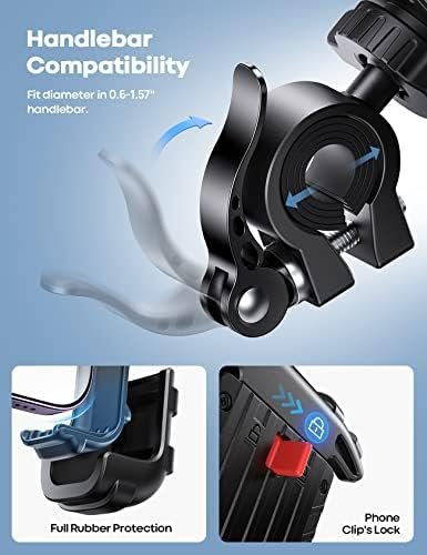 Bike Phone Mount, Motorcycle Phone Holder - Lamicall Motorcycle Bicycle Cell - Image 6