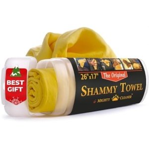 Premium Shammy Cloth for Car Drying - (26”x17”) - Super Absorbent Reusable