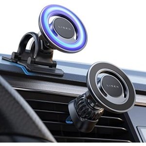 LISEN Fits for MagSafe Car Mount iPhone Holder 12X Strong Magnetic Phone Holder