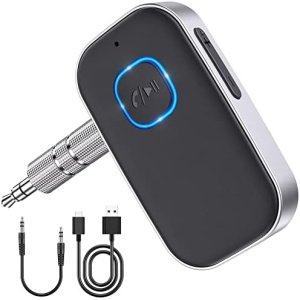 Bluetooth Car Adapter, WOCBUY 3.5mm AUX Bluetooth Receiver for Music Streaming