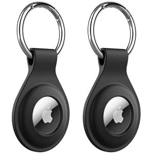 JETech Silicone Case for AirTag 2021 with Keychain, Protective Air Tag Holder
