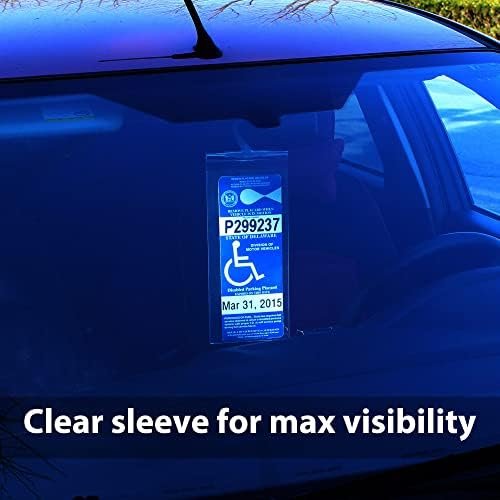 LotFancy Handicap Placard Holder- 10.6" x 5", Ultra Transparent Disabled Parking - Image 5