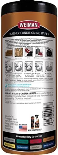 Weiman Leather Cleaner & Conditioner Wipes With UV Protection - Image 2