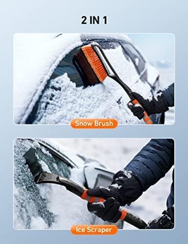 AstroAI 27 Inch Snow Brush and Detachable Ice Scraper with Ergonomic Foam Grip - Image 2