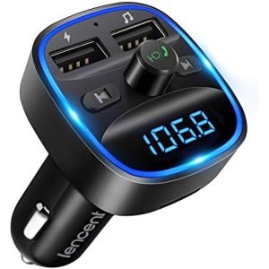LENCENT FM Transmitter, Bluetooth FM Transmitter Wireless Radio Adapter Car Kit