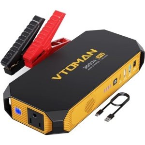 VTOMAN V12 Jump Starter, 3500A(Up to 10L Gas/8L Diesel Engines) USB QC3.0