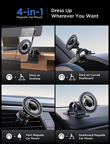 LISEN Fits for MagSafe Car Mount iPhone Holder 12X Strong Magnetic Phone Holder - Image 2