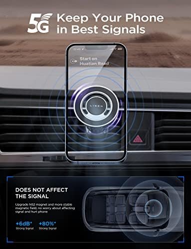 LISEN Fits for MagSafe Car Mount iPhone Holder 12X Strong Magnetic Phone Holder - Image 4