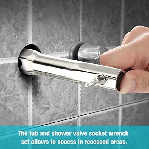 DURATECH Shower Valve Socket Wrench Set with Bar Handle for Removing Tub - Image 6