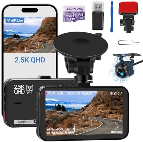 Dash Cam Front and Rear Camera, Dash Cam WiFi/APP Control Dashcam - Image 8
