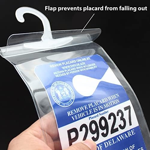 LotFancy Handicap Placard Holder- 10.6" x 5", Ultra Transparent Disabled Parking - Image 6