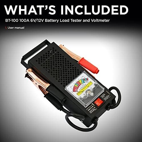 Schumacher BT-100 Battery Load Tester and Voltmeter - 100 Amp, Black - Image 4