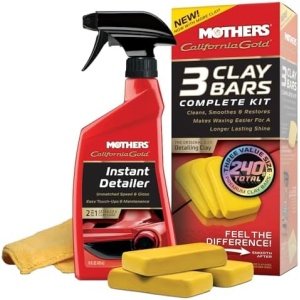 Mothers California Gold Clay Bar System for Car Detailing, Kit Includes