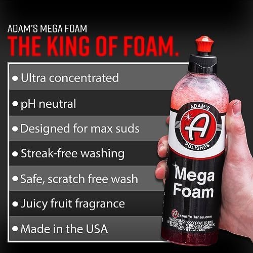 Adam’s Mega Foam 16oz - pH Best Car Wash Soap For Cannon, - Image 2