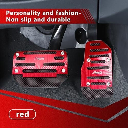 GKmow 2 PCS Car Accelerator Brake Pedal Kit, Non-Slip Wear-Resistant Metal - Image 5