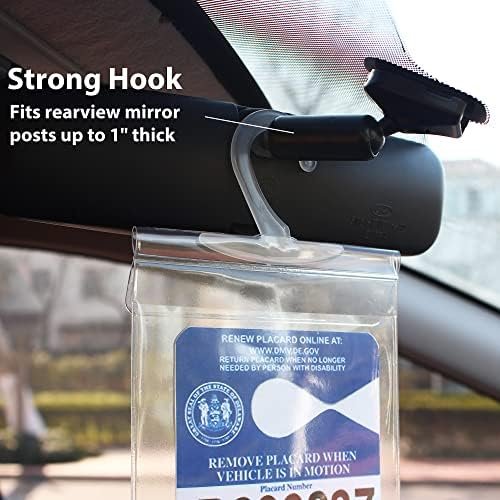 LotFancy Handicap Placard Holder- 10.6" x 5", Ultra Transparent Disabled Parking - Image 4