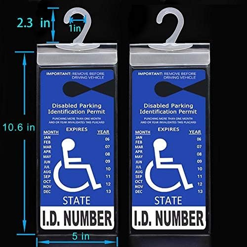 LotFancy Handicap Placard Holder- 10.6" x 5", Ultra Transparent Disabled Parking - Image 2