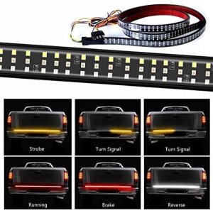 432LEDS Triple Row Tailgate Light Bar, 60 Inch Tail Strip Light Bar for Trucks