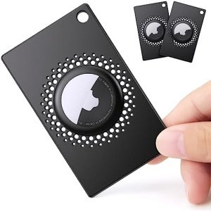 2 Pcs Slim Airtag Wallet Holder, Card Case for Airtags Credit Card Size