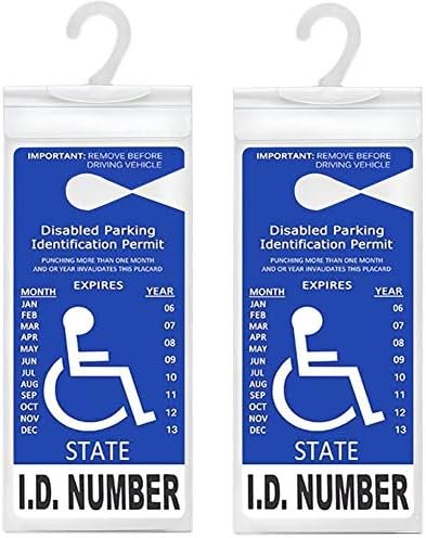 LotFancy Handicap Placard Holder- 10.6" x 5", Ultra Transparent Disabled Parking