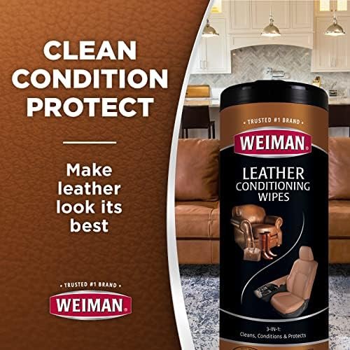 Weiman Leather Cleaner & Conditioner Wipes With UV Protection - Image 3