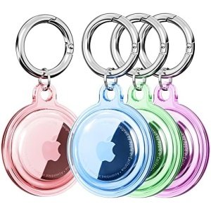 Waterproof Airtag Holder, DDJ 4 Pack Airtag Keychain, AirTag Case for Dog
