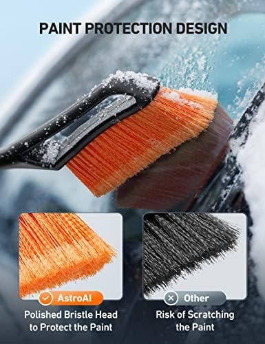 AstroAI 27 Inch Snow Brush and Detachable Ice Scraper with Ergonomic Foam Grip - Image 4