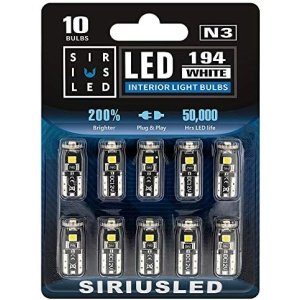 SIR IUS LED 194 LED Bulbs Extremely Super Bright 3030 Chipset for Car truck