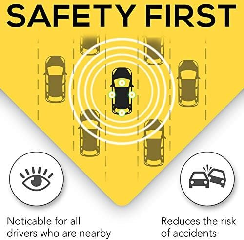 Baby On Board Sticker Sign - Essential for Cars - 5" by 5" - Bright Yellow and - Image 5