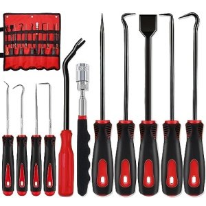KEZE 11Pcs Precision Pick & Hook Set with Scraper and Magnetic Telescoping Tool