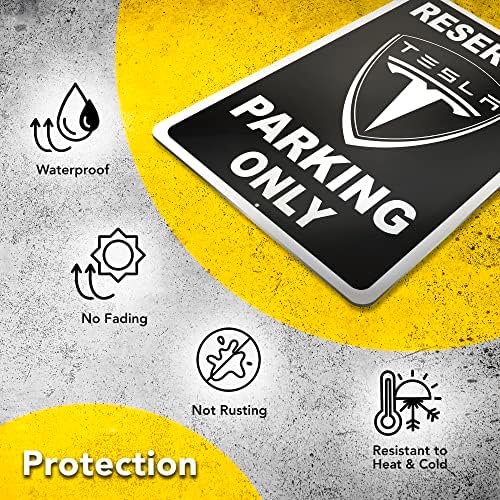 Tesla Parking Only Sign - 8x12 Aluminum Tesla Poster - Gifts for Tesla Owners - Image 5