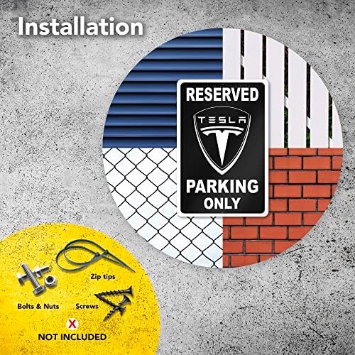 Tesla Parking Only Sign - 8x12 Aluminum Tesla Poster - Gifts for Tesla Owners - Image 7